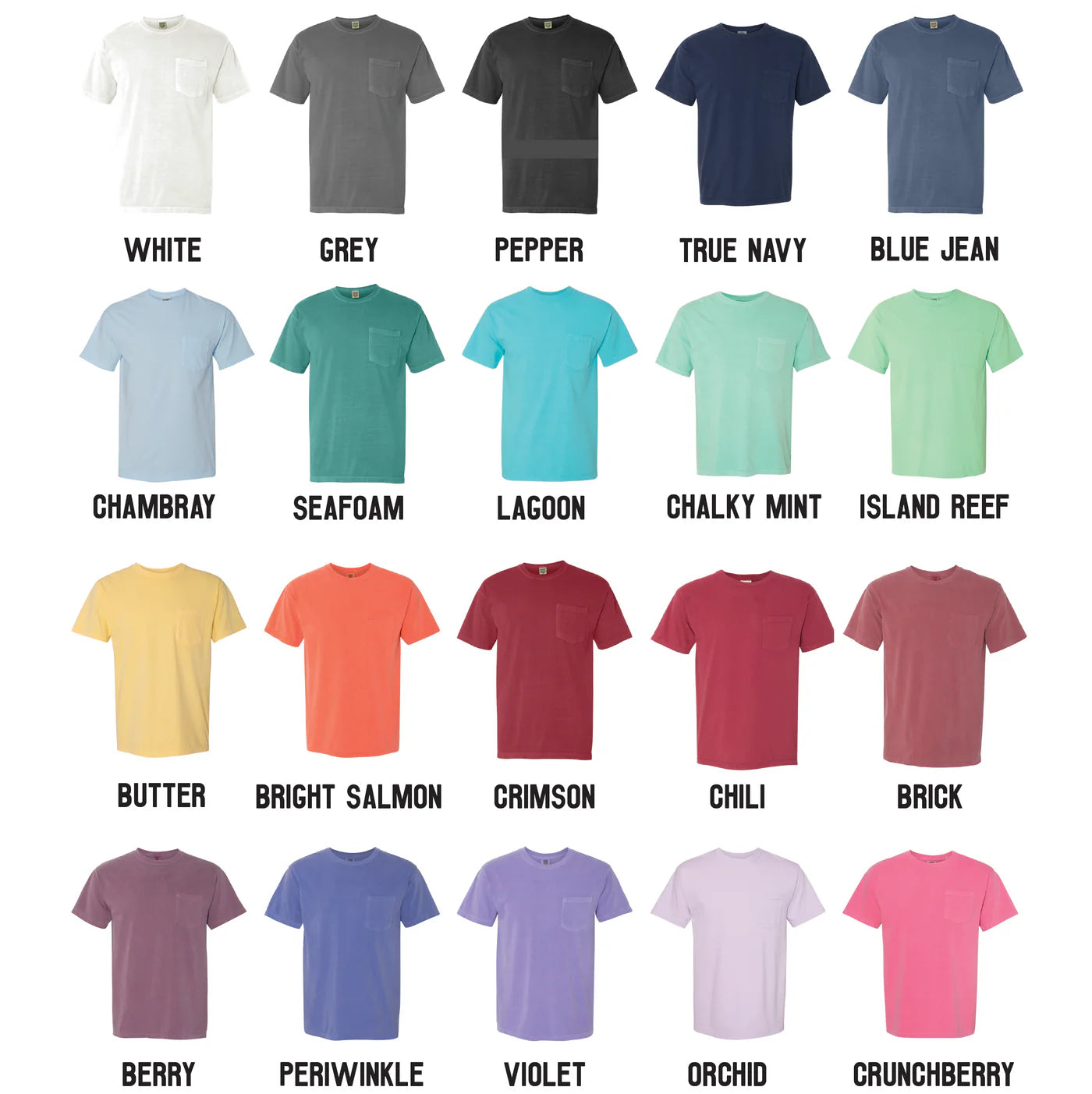 Pocket flower tees