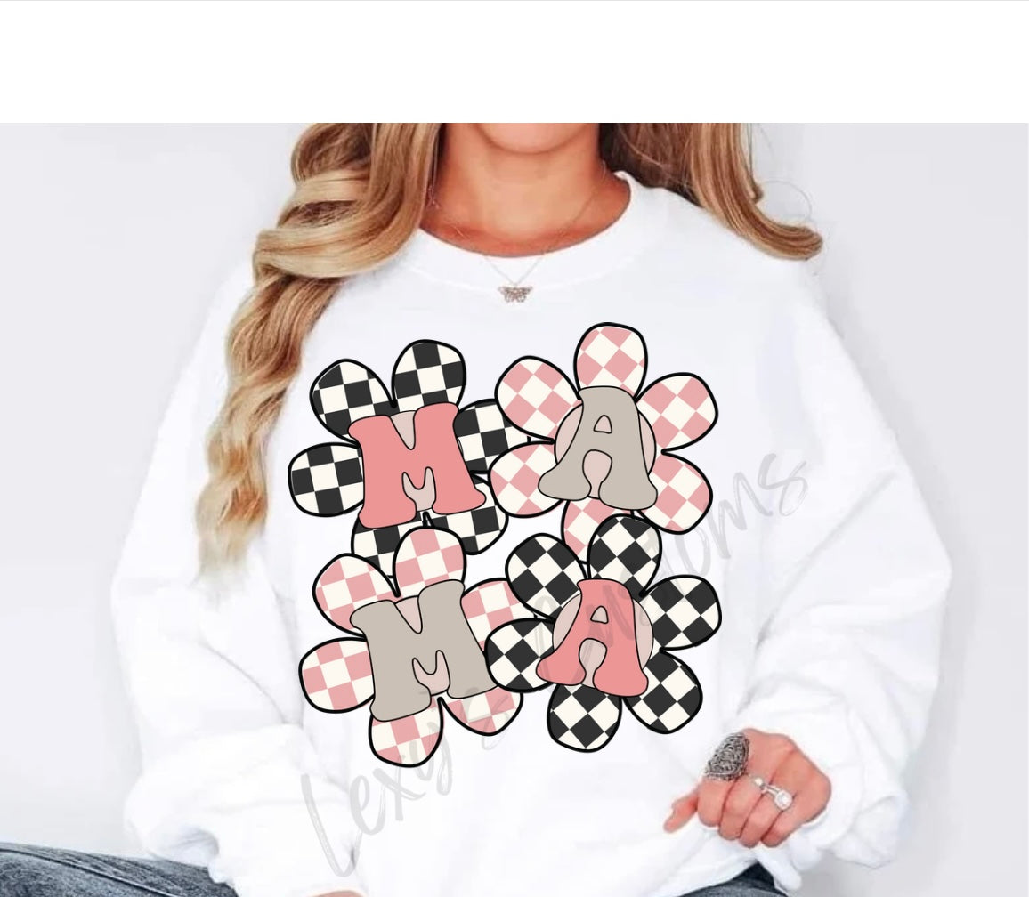 Floral checkered mama